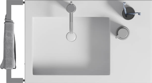 istock Top view of Bathroom Counter Top - Sink 2159402623