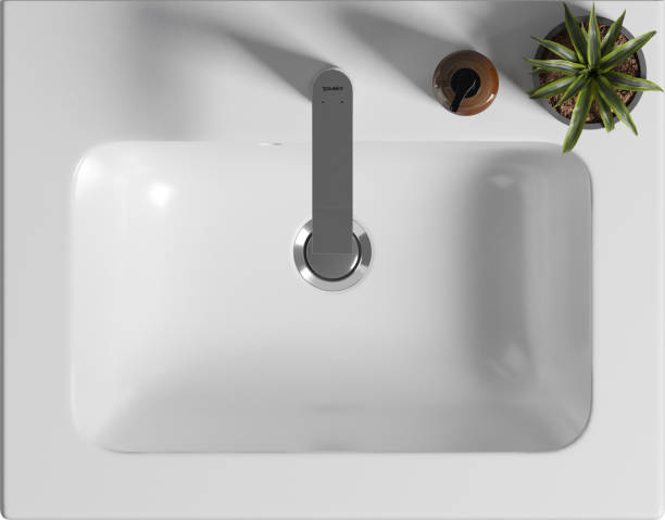 istock Top view of Bathroom Counter Top - Sink 2159403218