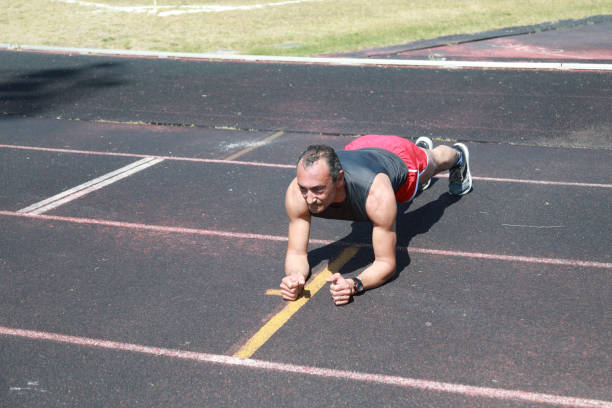 istock Different Shapes Of Plank For A Professional Athlete 2159403439