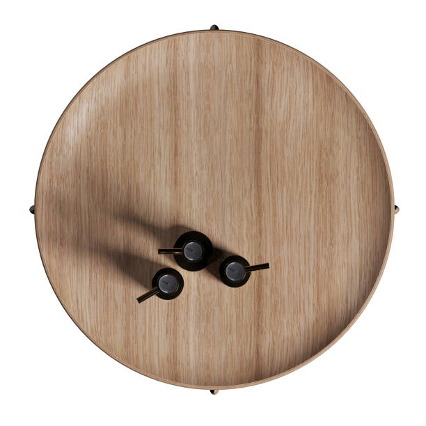 istock Top view of wooden coffee table 2159403840