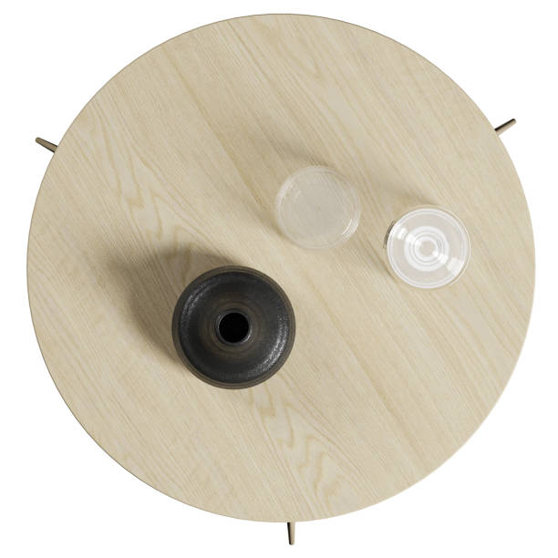 istock Top view of wooden coffee table 2159403900