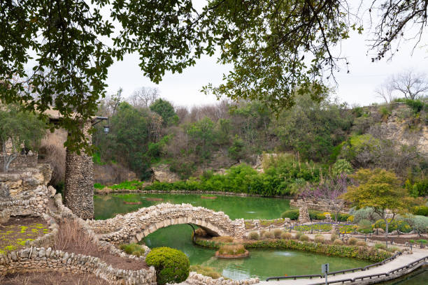 Public Garden in Downtown of San Antonio