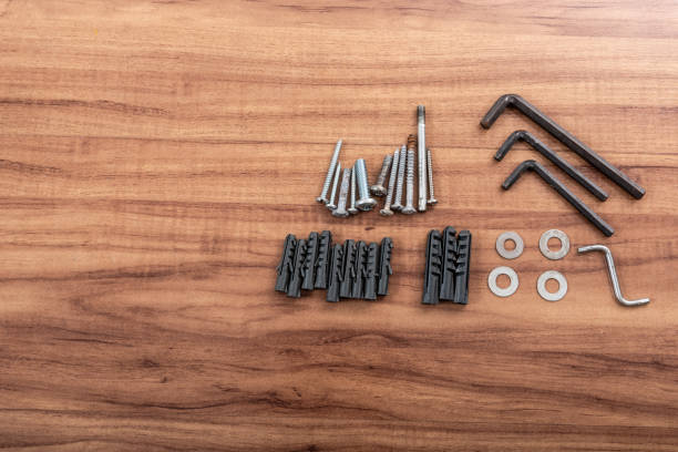 istock Screws, nuts, washers, L wrench 2159415736