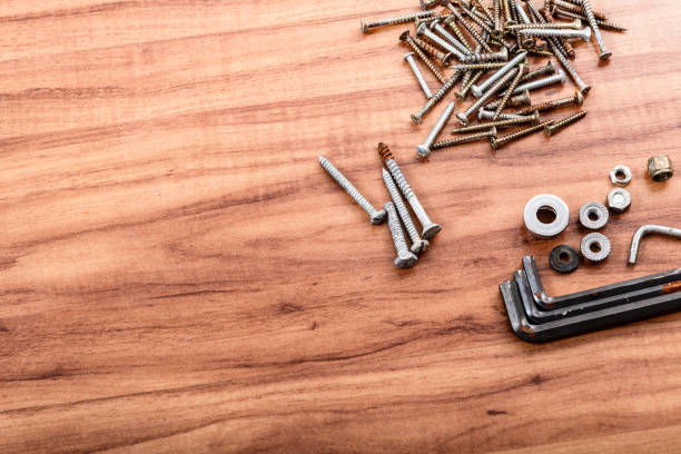 istock Screws, nuts, washers, L wrench 2159415755