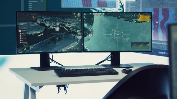 istock Military operations control room used in following global threats 2159424664
