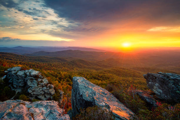 Linville Gorge scenic sunrise