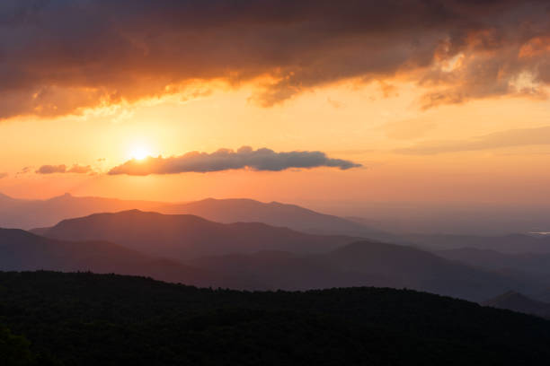 istock Dramatic sunrise view, Blue Ridge Mountains, North Carolina 2159441104