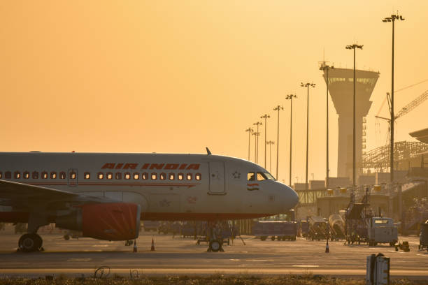 An Air India Flight parked at RGI Airport, Hyderabad, Telangana, India