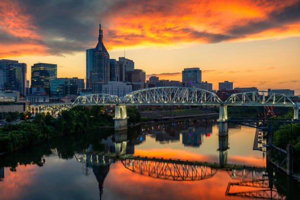 istock Sunset over downtown Nashville Tennessee 2159442239