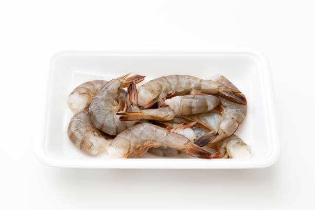 istock Vannamei shrimp on white background. 2159442826
