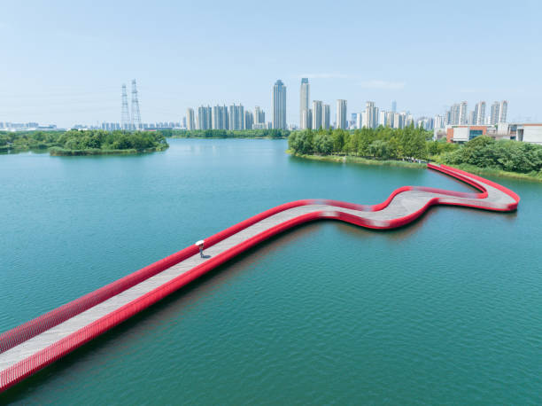 istock City Park Water Pedestrian Bridge 2159449183