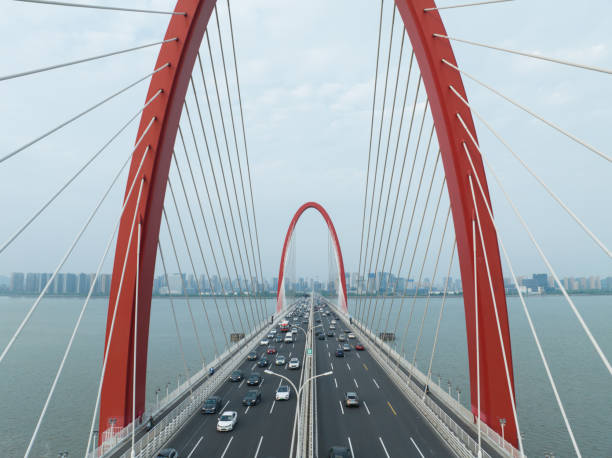 istock City traffic bridge on a cloudy day 2159449339
