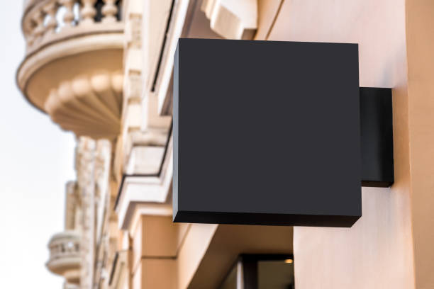 istock Mockup Of Restaurant Black Signboard 2159451996