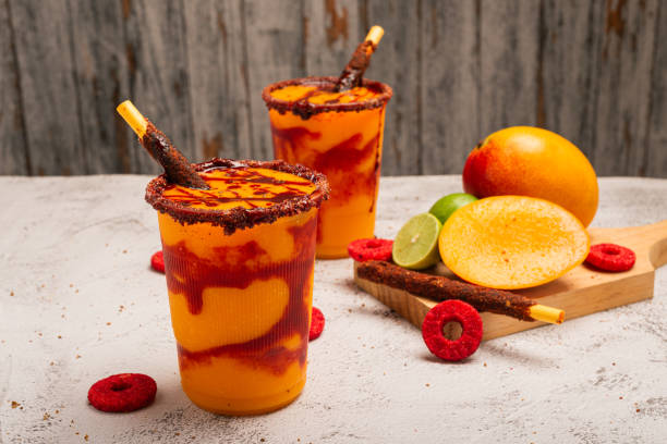 istock Mangonada, typical mexican mango smoothie with chamoy sauce and lime juice. 2159456749