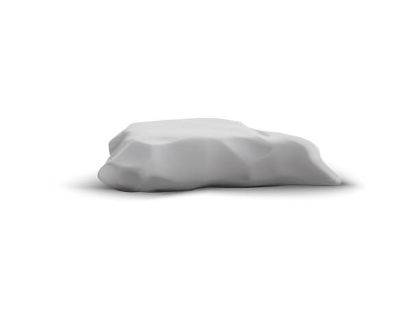 istock 3D vector illustration of a gray stone podium on isolated background. 2159456877