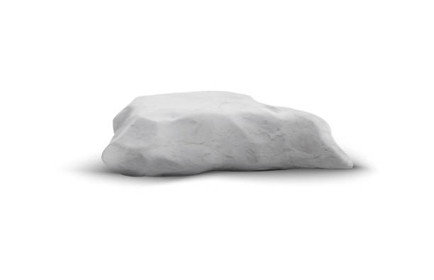 istock 3D illustration of a gray stone block on an isolated background. 2159456887