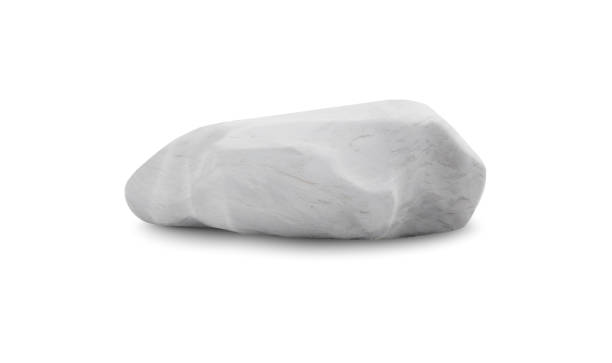 istock 3D stone podium vector, granite stand for product presentation, realistic marble white rock showcase pedestal, boulder 2159456896