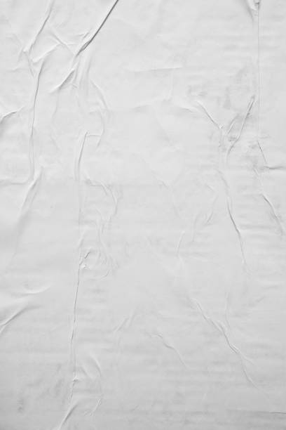istock Vertical white crumpled paper poster texture background 2159461543