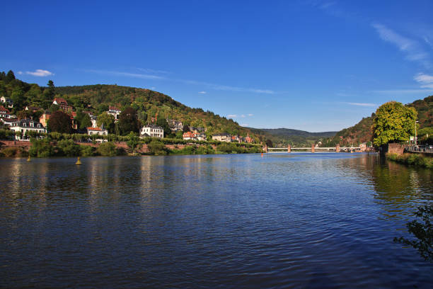 The view on the river in Heidelberg, Germany