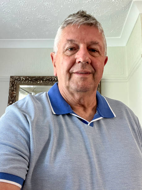 istock Senior Caucasian man selfie indoors 2159464711