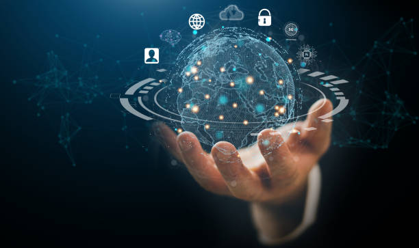 istock Human hand hold digital technology link internet connection, earth, global, world, financial and banking, online communication, digital link tech, metaverse, business, big data analytics, intelligence 2159476848