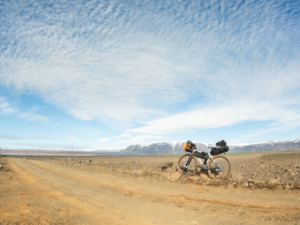 istock Packed Bike on Rocky Path with Mountain View 2159477195