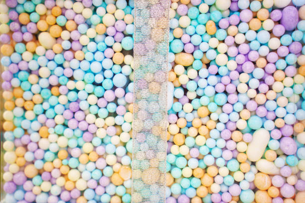 colorful sugar candy balls stacked
