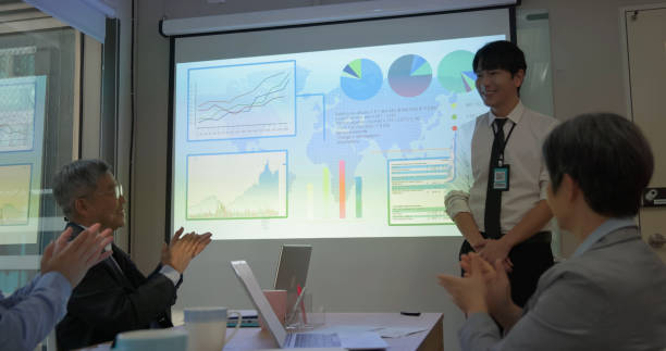 businessman do presentation in boardroom