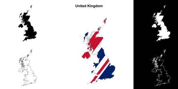 United Kingdom Blank Outline Map Set Stock Illustration Download United Kingdom Blank Outline Map Set 