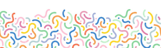 hand drawn abstract seamless pattern, doodle background, simple style - great for textiles, banners, wallpapers, wrapping - vector design - dziecko stock illustrations