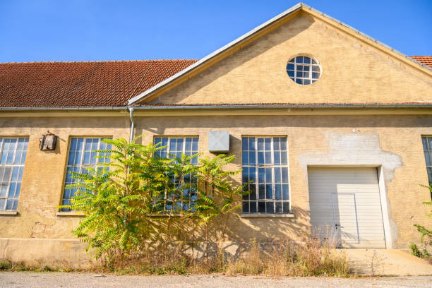 Wendlingen, Baden-Württemberg, Germany, October 16 2024: Industrial factory building abandoned lost place industry complex