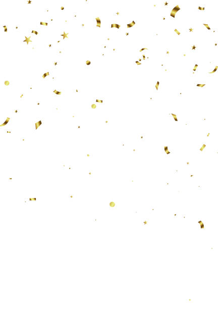 istock gold confetti background that zig-zags falling for the celebration. festival decoration vector illustration 2159489720