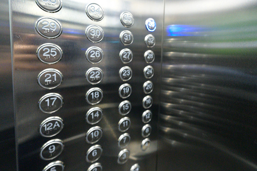 Elevator Keypad Layout High Rise Building Keypad Elevator Push Button Modern Building Stock ...
