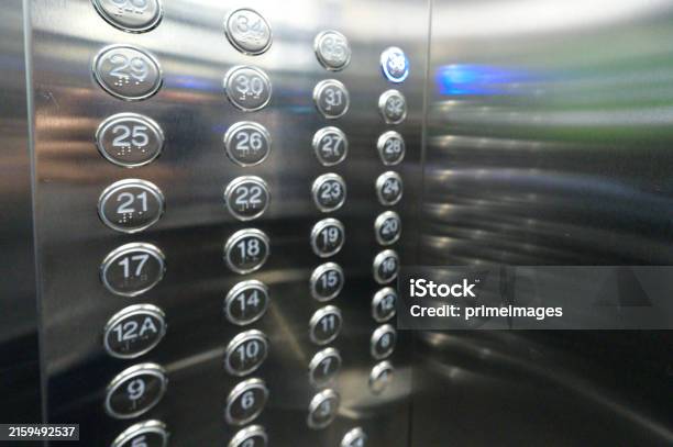 Elevator Keypad Sign High Rise Building Keypad Elevator Push Button Modern Building Stock ...