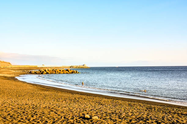 Dry Lava Coast Beach in the Atlantic Ocean