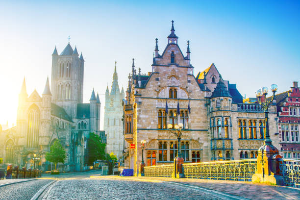 istock St Michael's Bridge in Ghent, Belgium 2159495130