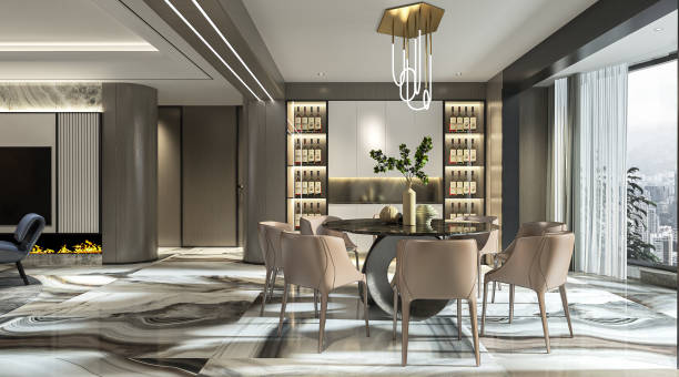 istock Modern Living Room with Dining Room integrated 2159500211
