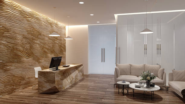istock office desk with sofa chair and interior design Modern Office Interior Design Ideas 2159500252
