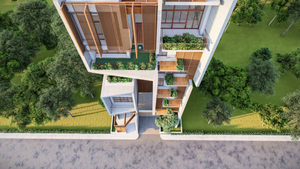 istock Harmonious Designs 3D Renderings of Residential Building Exteriors 2159501729