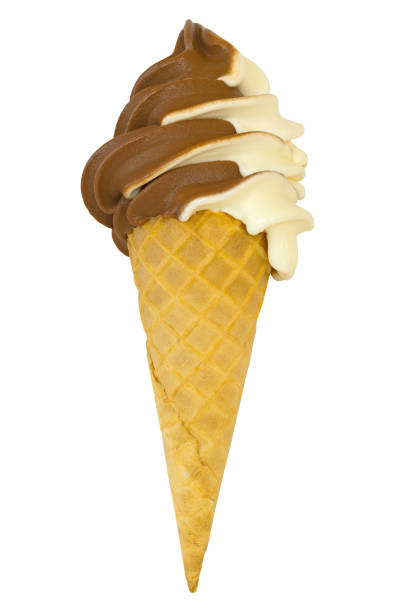 istock Chocolate waffle ice cream, isolated 2159503332