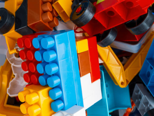 istock A set of parts for constructor blocks for assembling models, a children's game for the development of preschoolers 2159509124