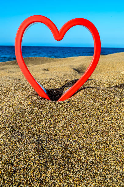 istock Heart on the Sand Beach 2159511071