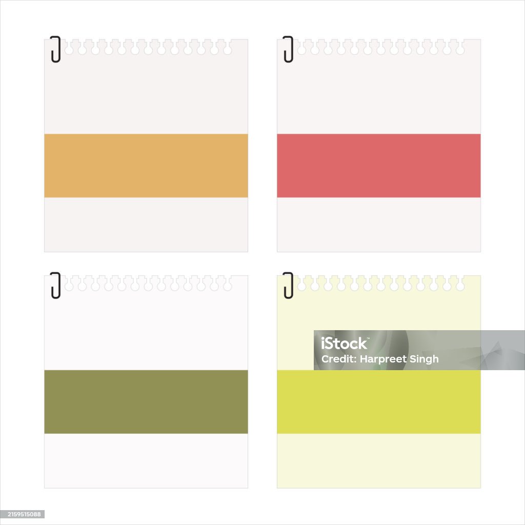 Multicolored Note Papers Stock Illustration - Download Image Now ...