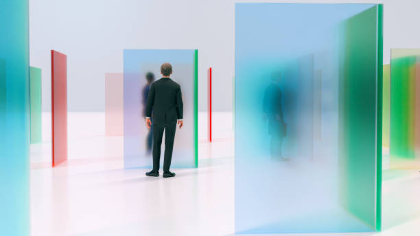 Reflecting on Professional Isolation: Barriers in the Modern Workplace stock photo