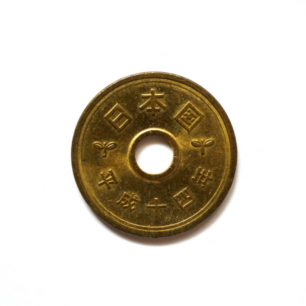 Stack of American coin currency financial concept.