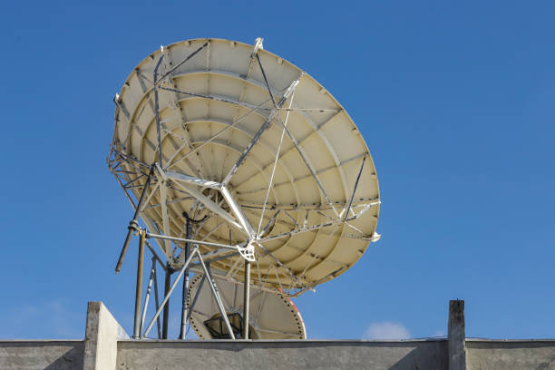 istock Communication antennas of the parabolic type 2159529032