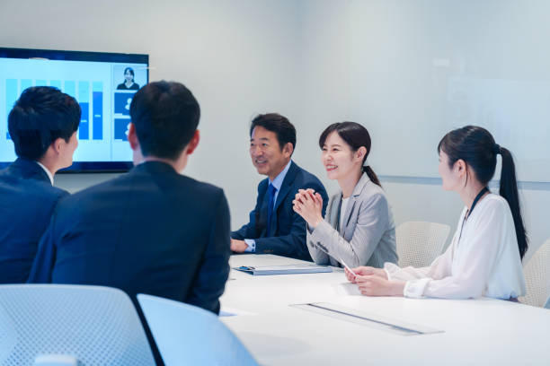 istock Business people meeting remotely in the office 2159530713