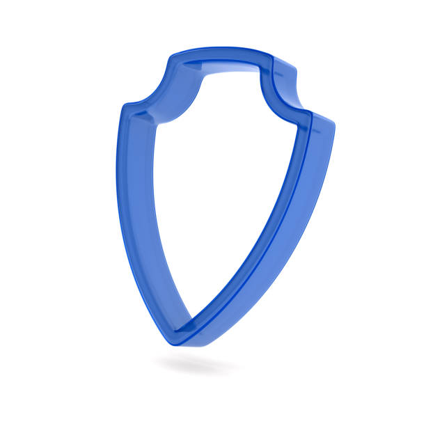 istock glass shield on white background. Isolated 3D illustration 2159533744