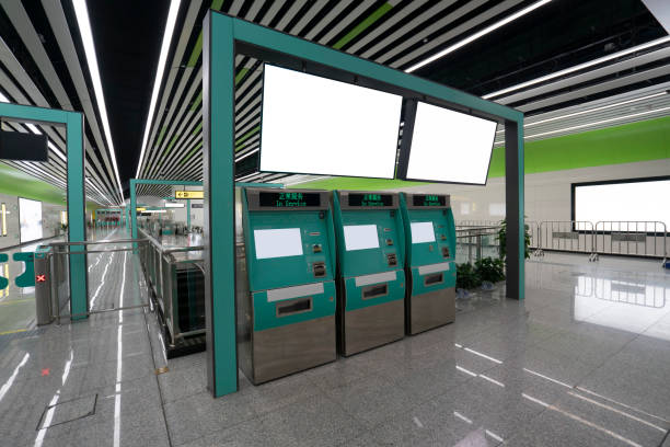 istock Entrance gate of subway station hall 2159536178