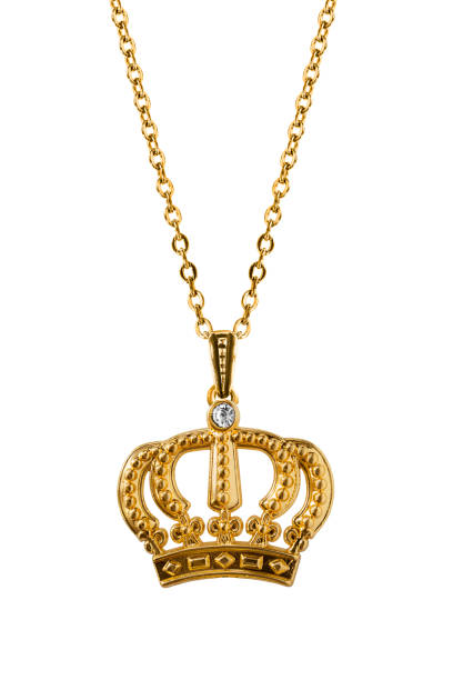 istock Golden necklace isolated 2159536350